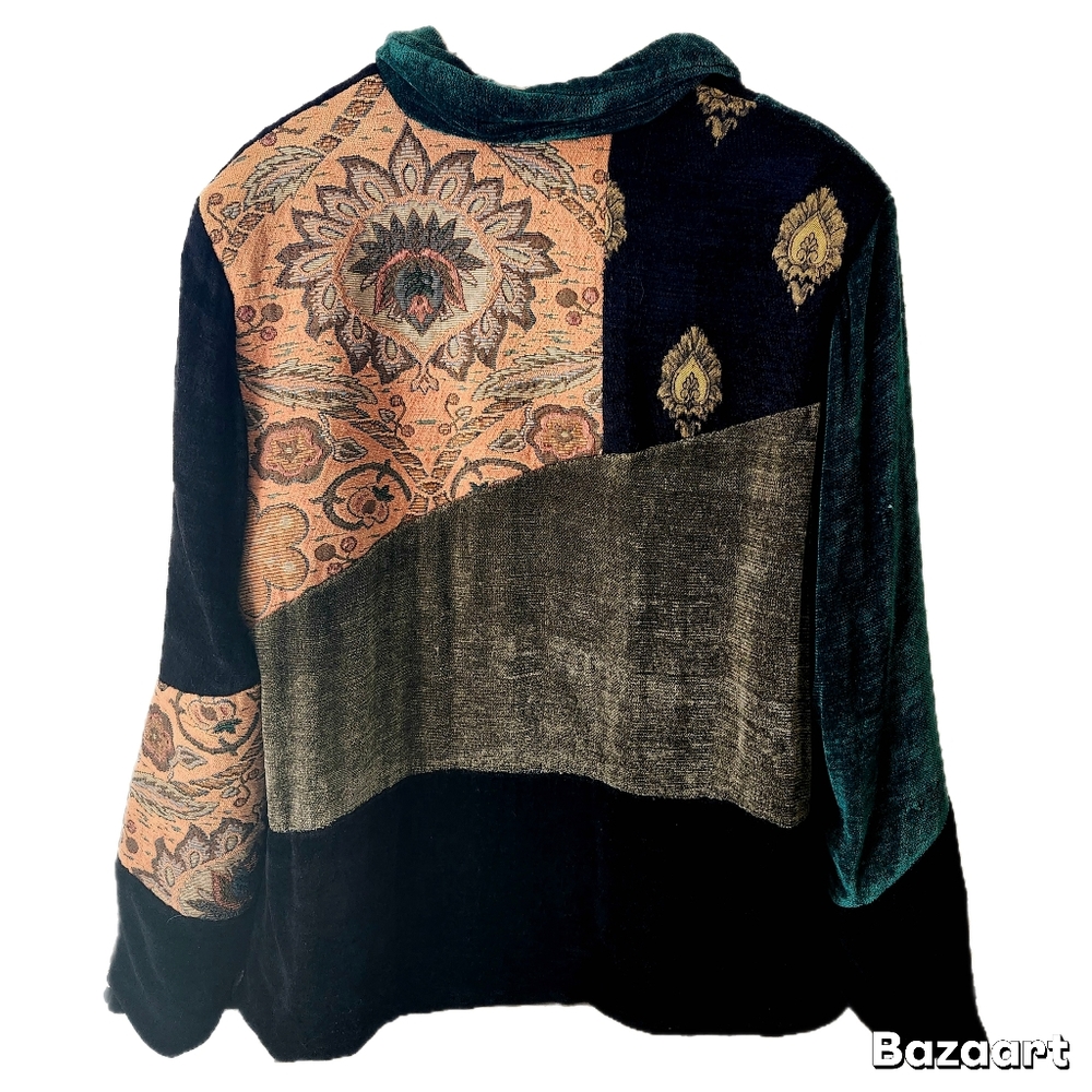 Embroidered Patchwork Jacket - image 2